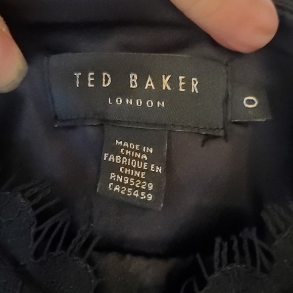 Ted Baker Black lace dress TB size 0 - Picture 4 of 9
